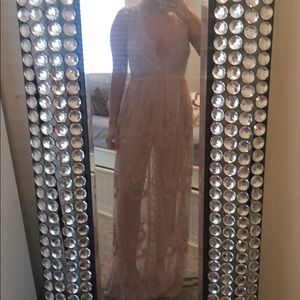 beautiful dress/romper. lace, lavender